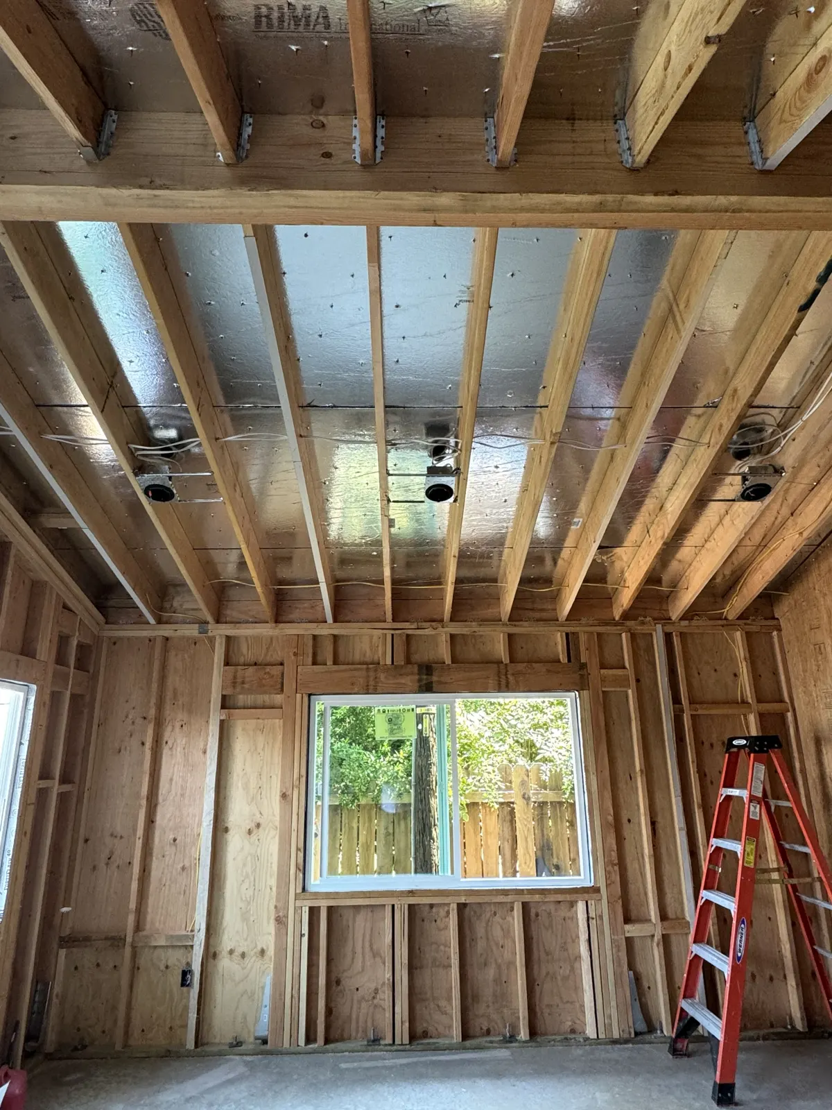 ADU build: framing, insulation and recessed lighting