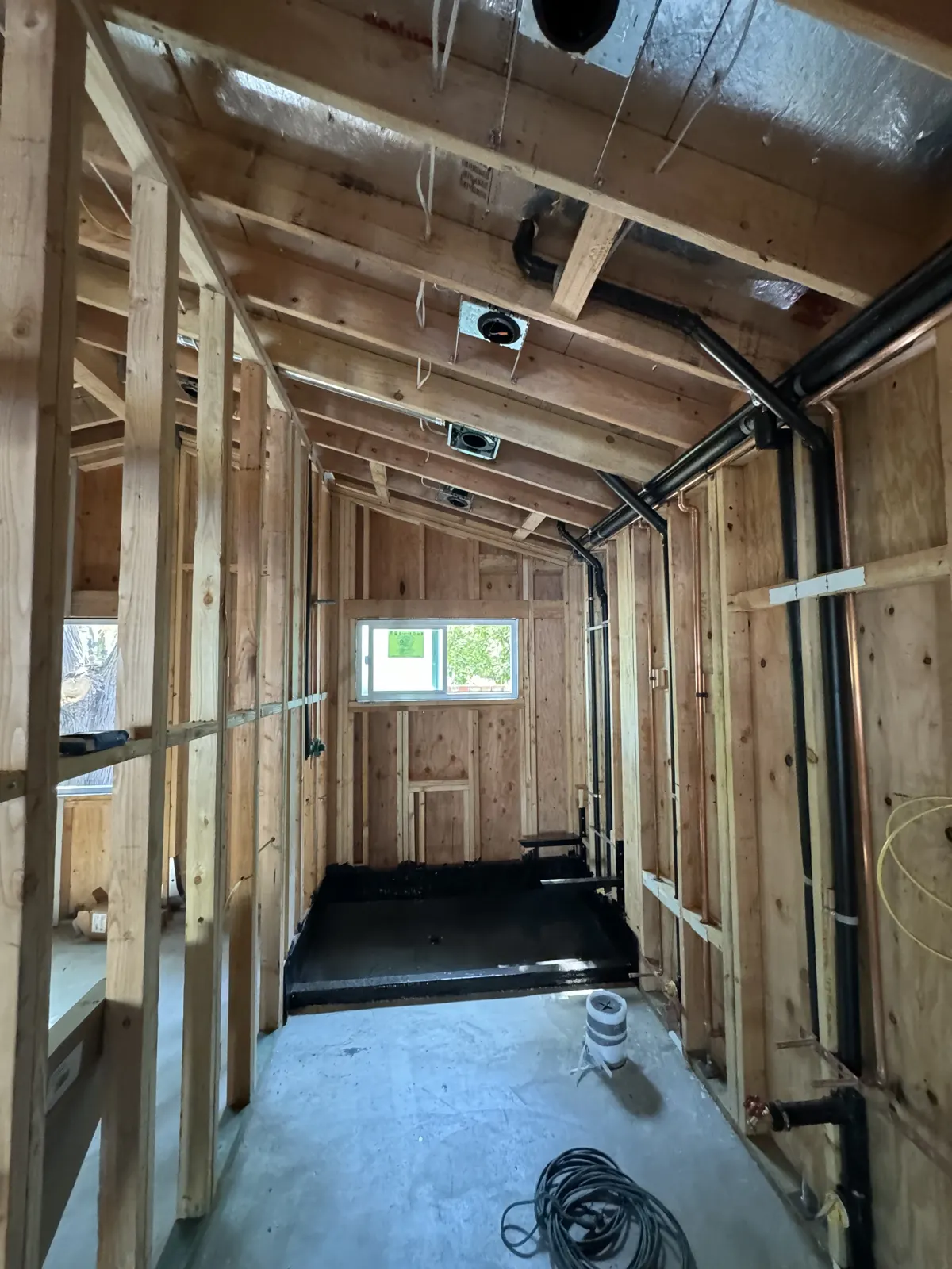 ADU rough-in, ready for inspection