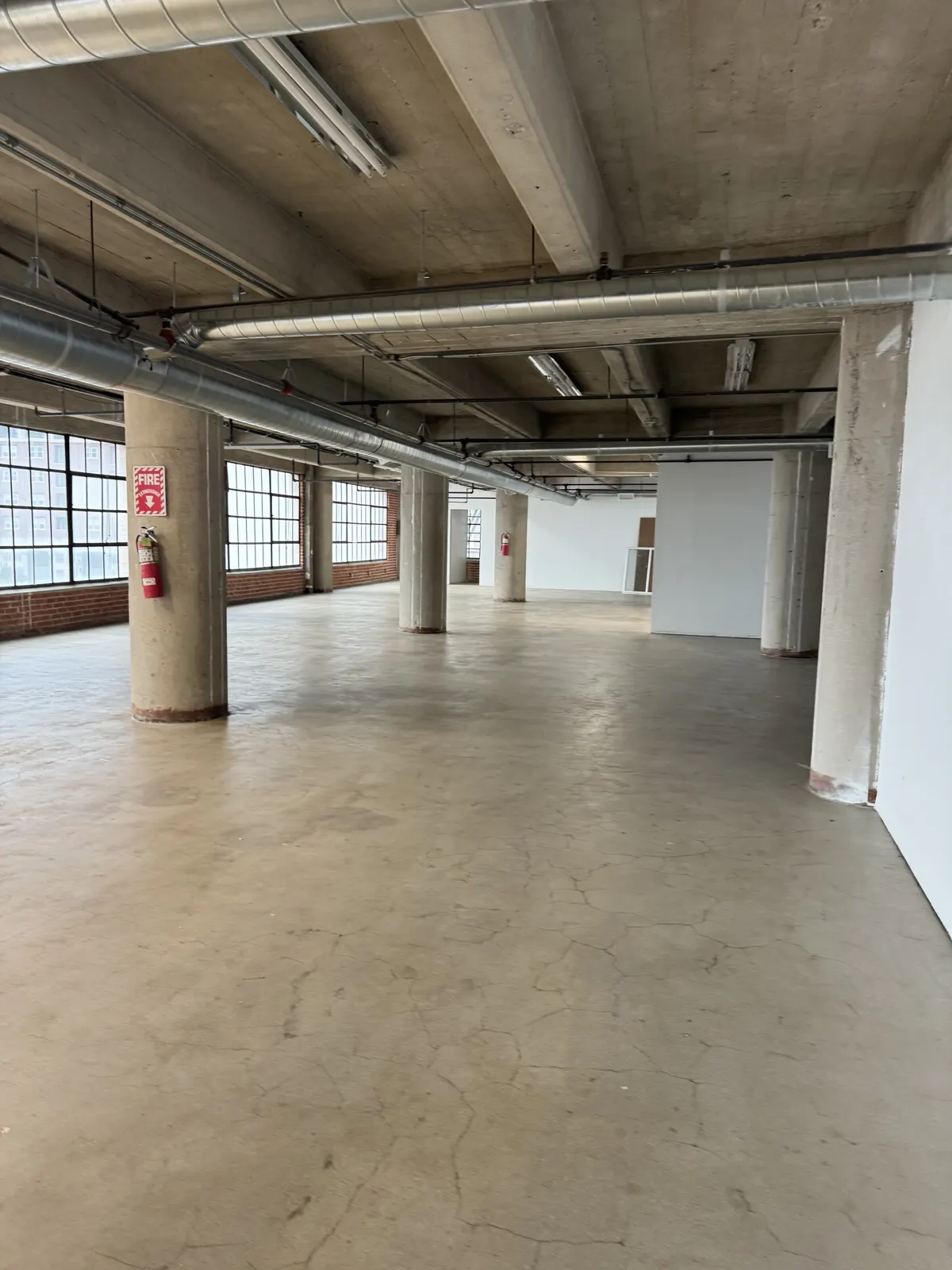 Loft-style suite with new partition walls, ready for a tenant